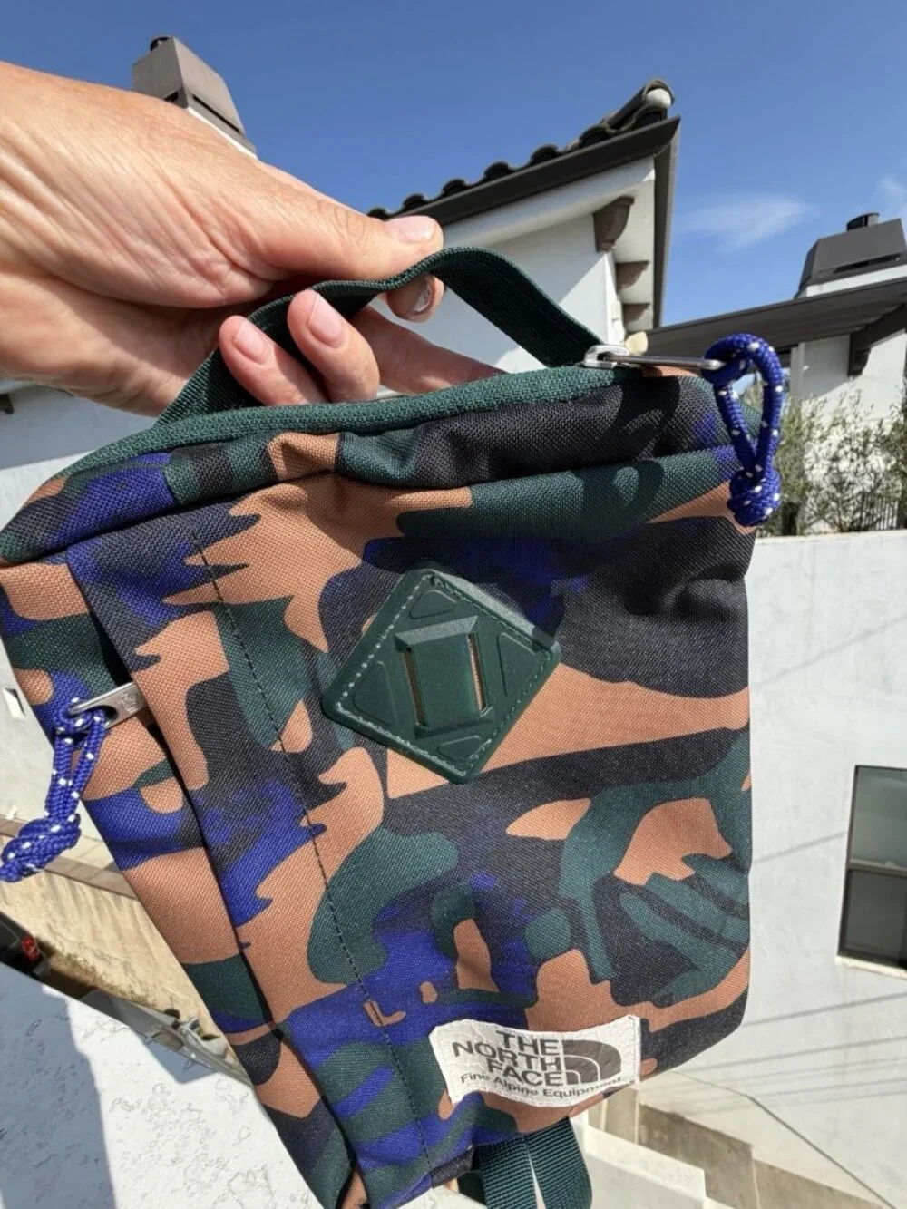 The North Face Camo Berkeley sling crossbody bag Yosemite Bay Dome gorpcore